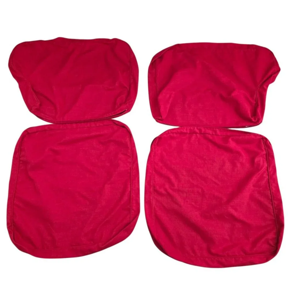 Ikea Ektorp Nordvalla Red 2 Seat Loveseat Sofa 4 Cushion Covers Only